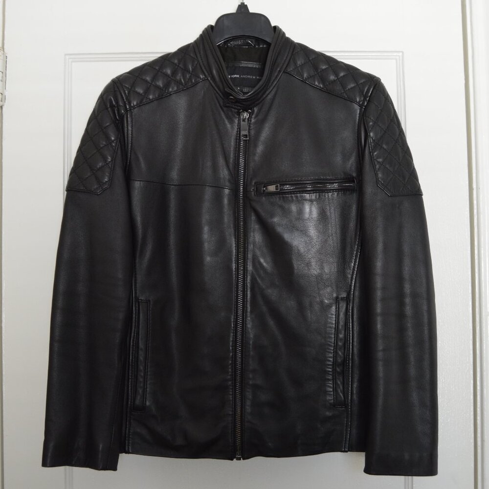 Lambskin Leather Moto Jacket by Andrew Marc